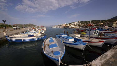 Fishing Boats In Harbour, Elounda, Crete, Greece