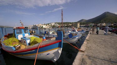 Fishing Boats In Harbour, Elounda, Crete, Greece