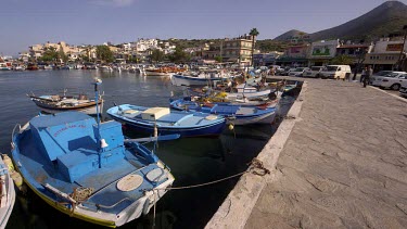 Fishing Boats In Harbour, Elounda, Crete, Greece