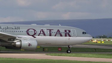Qatar Airways Airbus A-330-200 Aircraft, Manchester Airport, England