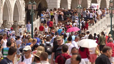 Tourists On Riva Degli Schiavoni, Venice, Italy