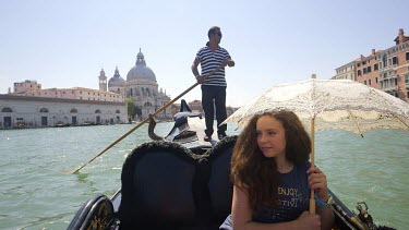 Teenage Girl & Gondolier, Venice, Italy