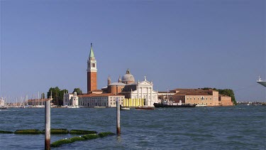 Cruise Ship, Boats & San Giorgio Maggiore, Laguna Veneta, Venice, Italy