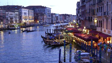 Boats & Gondolas On Grand Canal, Rialto, Venice, Italy