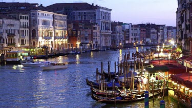 Boats & Gondolas On Grand Canal, Rialto, Venice, Italy