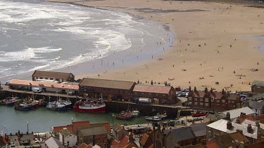 Fishing Boats & Harbour, South Bay, Scarborough, North Yorkshire, England, United Kingdom