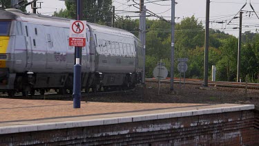 East Coast Class 91 Train, York Railway Station, North Yorkshire, England