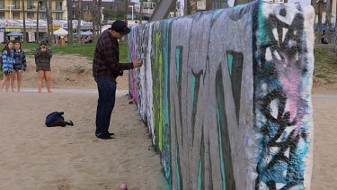 Graffiti Artists, Venice Beach, Venice, California, Usa