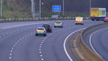 Cars, Lorries On Motorway, M62, Near Junction 26, West Yorkshire, England