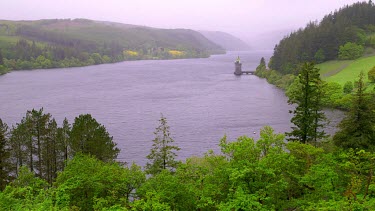 Lake Vyrnwy In Mist, Powys, Wales