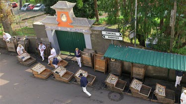 Sleigh Ride Drivers Wait For Tourists, Monte, Funchal, Madeira, Portugal