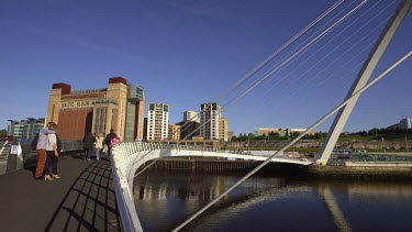 Gateshead Millennium Bridge & Baltic Centre For Contemporary Art, Newcastle Upon Tyne, England