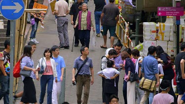 Pedestrians Walking To Cochran Street, Central, Hong Kong, Asia