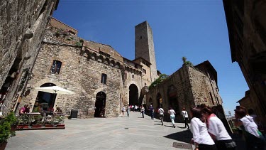Stone Buildings & Tower, San Gimignano, Tuscany, Italy