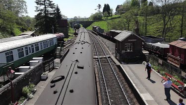 Steam Train & Railway Station, Goathland, North Yorkshire, England