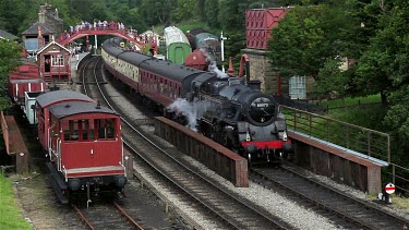 Br Standard Tank Steam Train 80072, Goathland, North Yorkshire, England