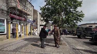 Winston Churchill Look A Like & Soldier, Leyburn, North Yorkshire, England