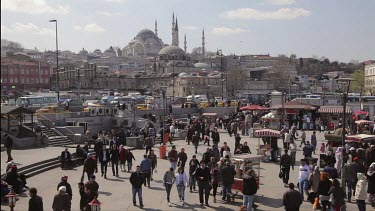 People Walking On Street, Eminonu, Istanbul, Turkey