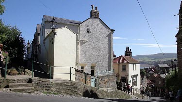 Steep Hill & Steps Leading Into Village, Robin Hood'S Bay, North Yorkshire, England