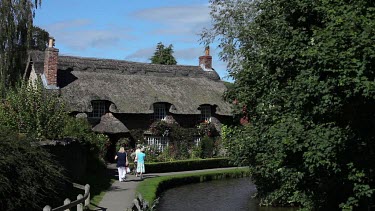 Thatched Cottage By River, Thornton-Le-Dale, North Yorkshire, England