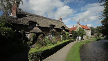 Thatched Cottage By River, Thornton-Le-Dale, North Yorkshire, England