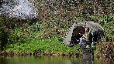 Angler Fishing, Lissett Airfield Wind Farm, England