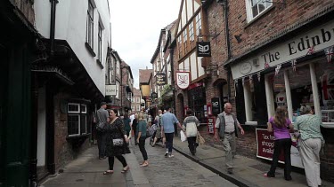 Walking On The Shambles, York, North Yorkshire, England