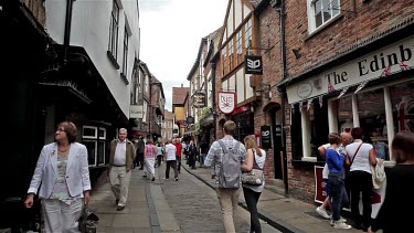 Walking On The Shambles, York, North Yorkshire, England