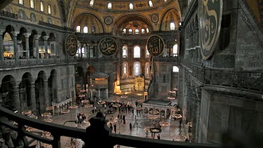 Inside Haghia Sophia Mosque, Sultanahmet, Istanbul, Turkey