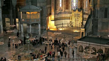 Inside Haghia Sophia Mosque, Sultanahmet, Istanbul, Turkey