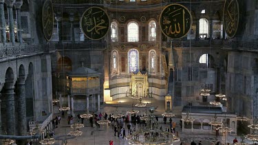 Inside Haghia Sophia Mosque, Sultanahmet, Istanbul, Turkey