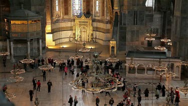 Inside Haghia Sophia Mosque, Sultanahmet, Istanbul, Turkey