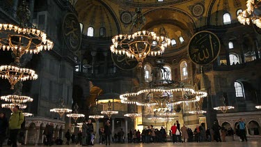 Inside Haghia Sophia Mosque, Sultanahmet, Istanbul, Turkey