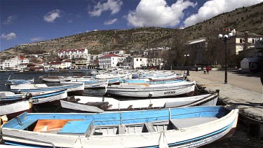 Rowing Boats In Harbour, Balaklava, Crimea, Ukraine