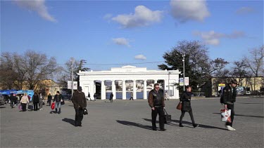 Count'S Quay Colonnade & Commuters, Sevastopol, Crimea, Ukraine