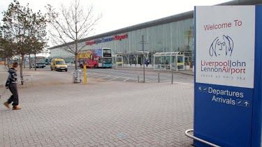 People Walking At Liverpool Airport, John Lennon Airport, Liverpool, England