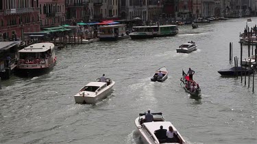 Gondola'S From Rialto Bridge, Venice, Italy