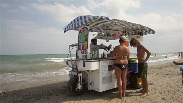 Drinks Buggy & Tourists, Lido, Venice, Italy