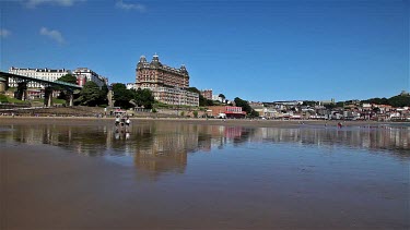 Grand Hotel, Beach, Castle, South Bay Scarborough, England