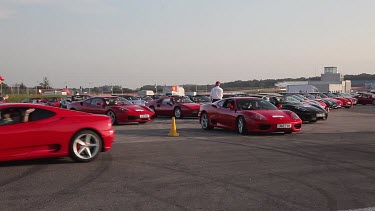 Ferrari Start Record Attempt, Silverstone, England