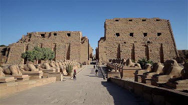 Row Of Sphinxes & Temple Of Amun Entrance, Karnak, Luxor, Egypt