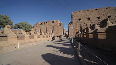 Row Of Sphinxes & Temple Of Amun Entrance, Karnak, Luxor, Egypt