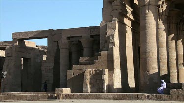 Arab Sat On Large Building Stone, Kom Ombo, Egypt, North Africa