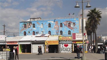 Venice Reconstituted Mural & Boardwalk, Venice Beach, Venice, California, Usa