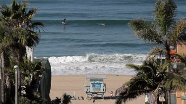 30th Street Lifeguard Tower, Manhattan Beach, California, Usa