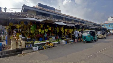 Fruit Market Stalls & Tuc Tucs, Galle, Sri Lanka