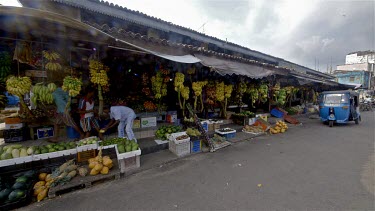 Fruit Market Stalls & Tuc Tucs, Galle, Sri Lanka