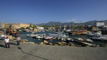 Castle Walls & Boats In Harbour, Kyrenia, Northern Cyprus