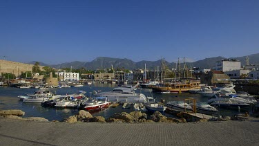 Castle Walls & Boats In Harbour, Kyrenia, Northern Cyprus