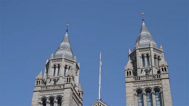 The National History Museum, Union Jack Flag Pole, London, England